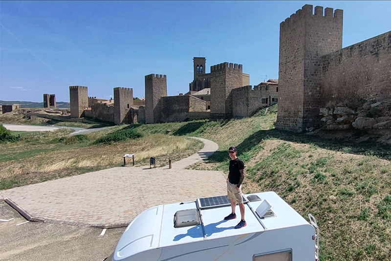 Artajona, Navarra en autocaravana